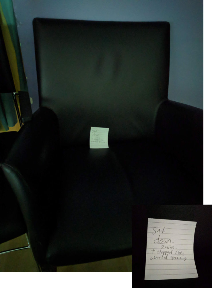 Chair note and cu
